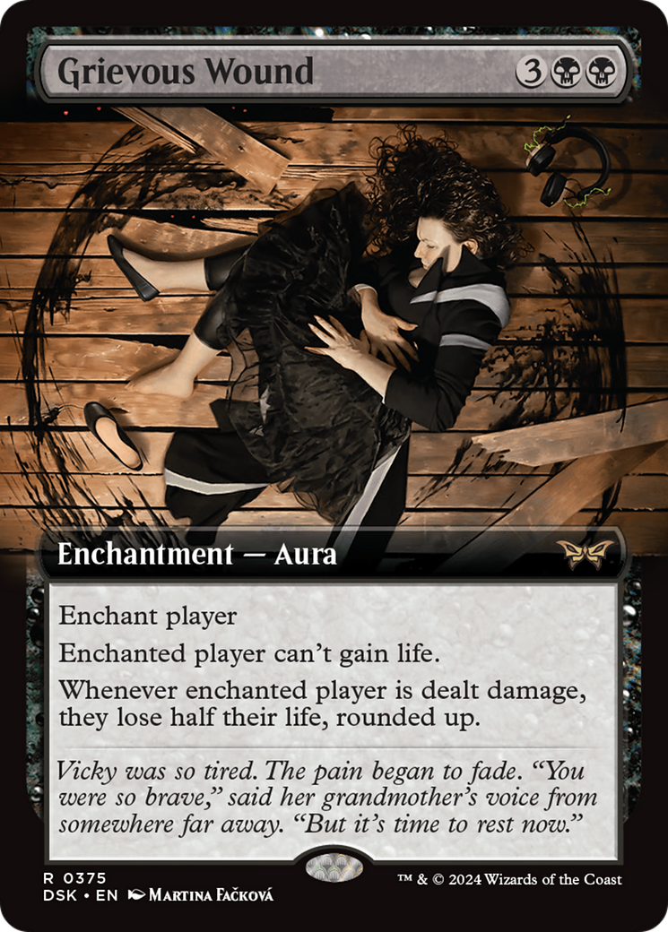 Grievous Wound (DSK-375) - Duskmourn: House of Horror: (Extended Art) - Premium MTG Single from Wizards of the Coast - Just $0.34! Shop now at Game Crave Tournament Store