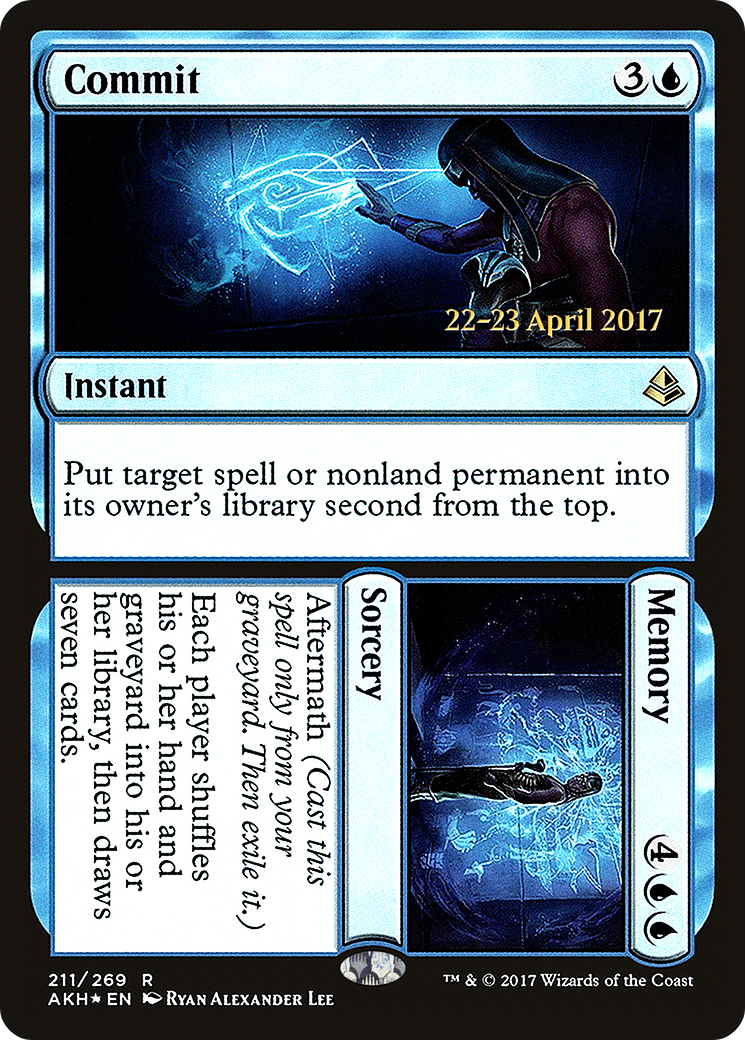 Commit // Memory (PAKH-211S) - Amonkhet Promos Foil
