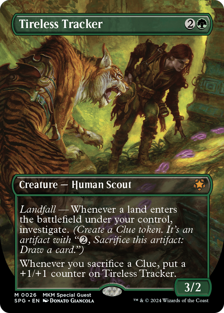 Tireless Tracker (SPG-026) - Special Guests (Borderless) Foil - Premium MTG Single from Wizards of the Coast - Just $12.74! Shop now at Game Crave Tournament Store