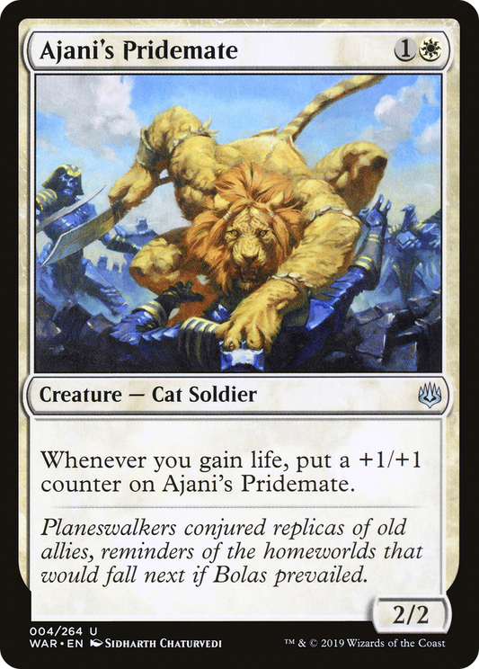 Ajani's Pridemate (WAR-004) - War of the Spark Foil