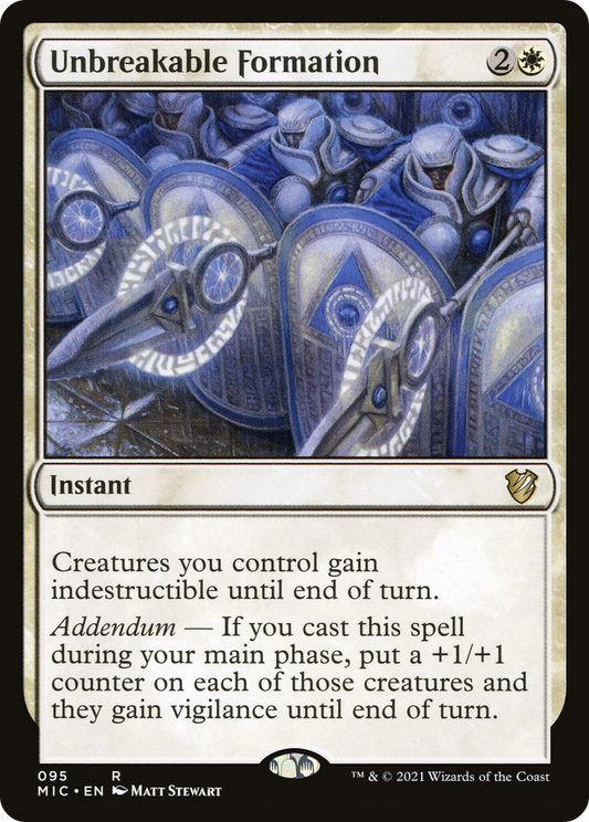 Unbreakable Formation (MIC-095) - Midnight Hunt Commander - Premium MTG Single from Wizards of the Coast - Just $0.40! Shop now at Game Crave Tournament Store