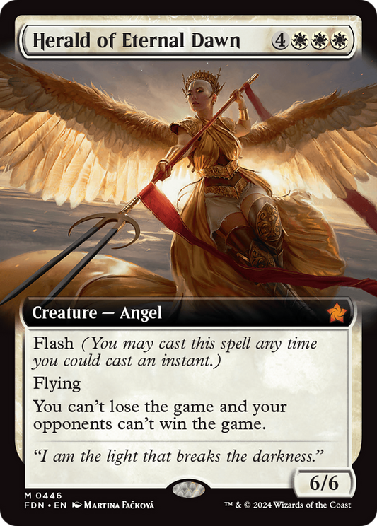 Herald of Eternal Dawn (FDN-446) - Foundations: (Extended Art) - Premium MTG Single from Wizards of the Coast - Just $1.45! Shop now at Game Crave Tournament Store