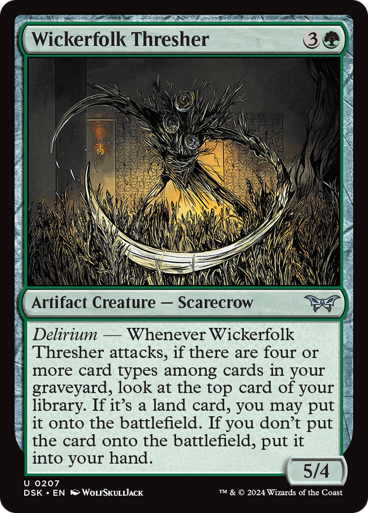 Wickerfolk Thresher (DSK-207) - Duskmourn: House of Horror Foil - Premium MTG Single from Wizards of the Coast - Just $0.25! Shop now at Game Crave Tournament Store