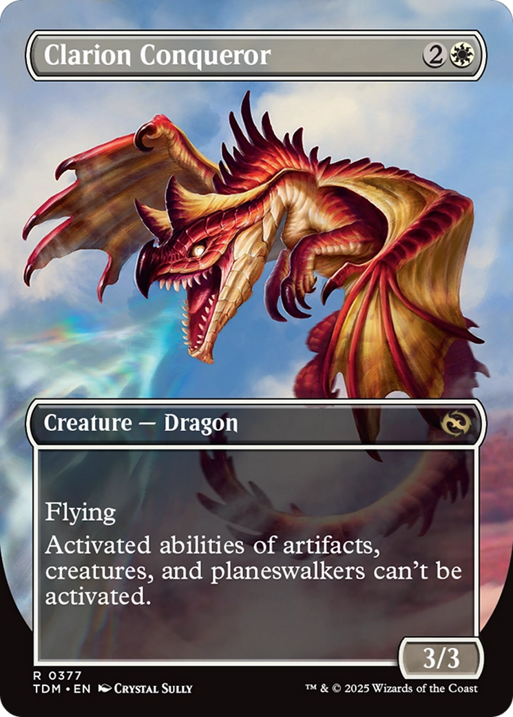 Clarion Conqueror // Clarion Conqueror (TDM-377) - Tarkir: Dragonstorm (Borderless) Foil - Premium MTG Single from Wizards of the Coast - Just $0.75! Shop now at Game Crave Tournament Store