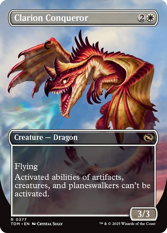 Clarion Conqueror // Clarion Conqueror (TDM-377) - Tarkir: Dragonstorm (Borderless) Foil - Premium MTG Single from Wizards of the Coast - Just $0.75! Shop now at Game Crave Tournament Store