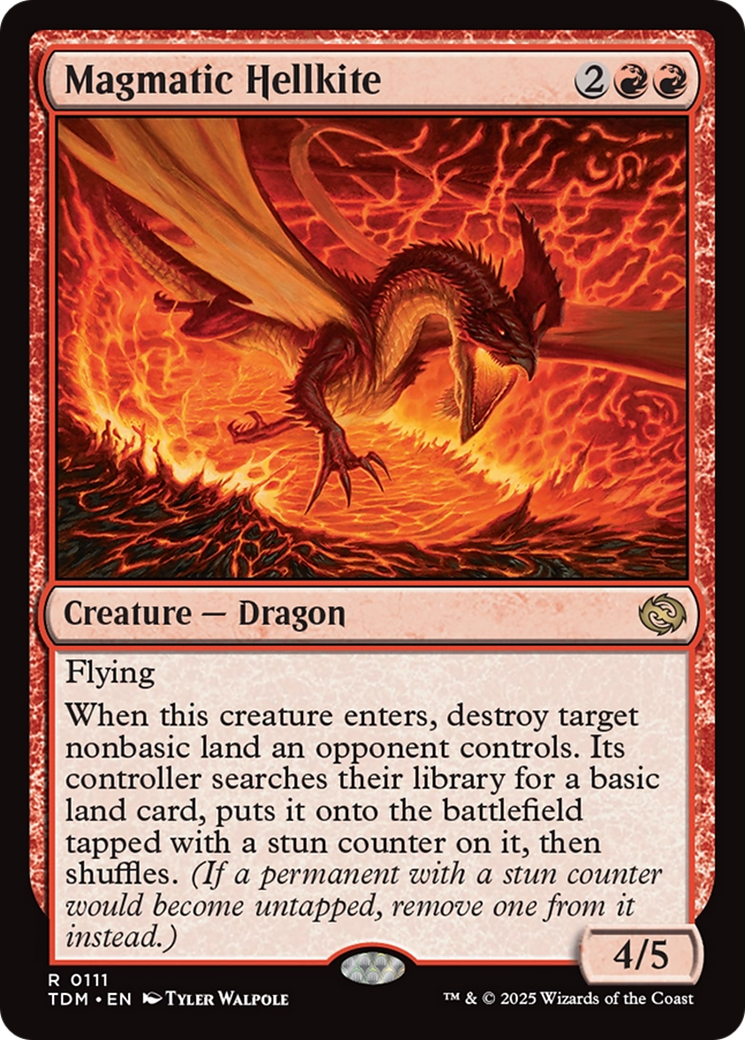 Magmatic Hellkite (TDM-111) - Tarkir: Dragonstorm Foil - Premium MTG Single from Wizards of the Coast - Just $0.11! Shop now at Game Crave Tournament Store