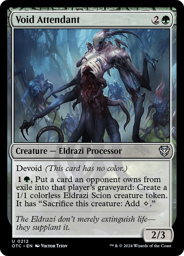 Void Attendant (OTC-212) - Outlaws of Thunder Junction Commander: (devoid) - Premium MTG Single from Wizards of the Coast - Just $0.25! Shop now at Game Crave Tournament Store