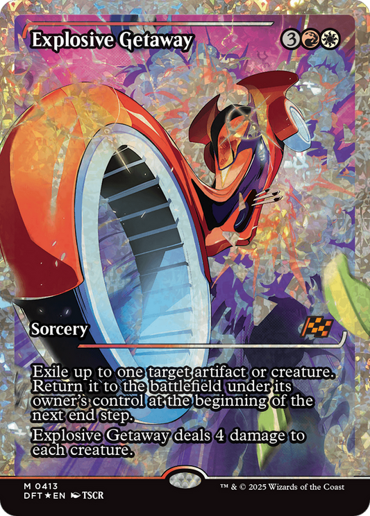 Explosive Getaway (Showcase) (Fracture Foil) (DFT-413) - Aetherdrift - Premium MTG Single from Wizards of the Coast - Just $5.99! Shop now at Game Crave Tournament Store