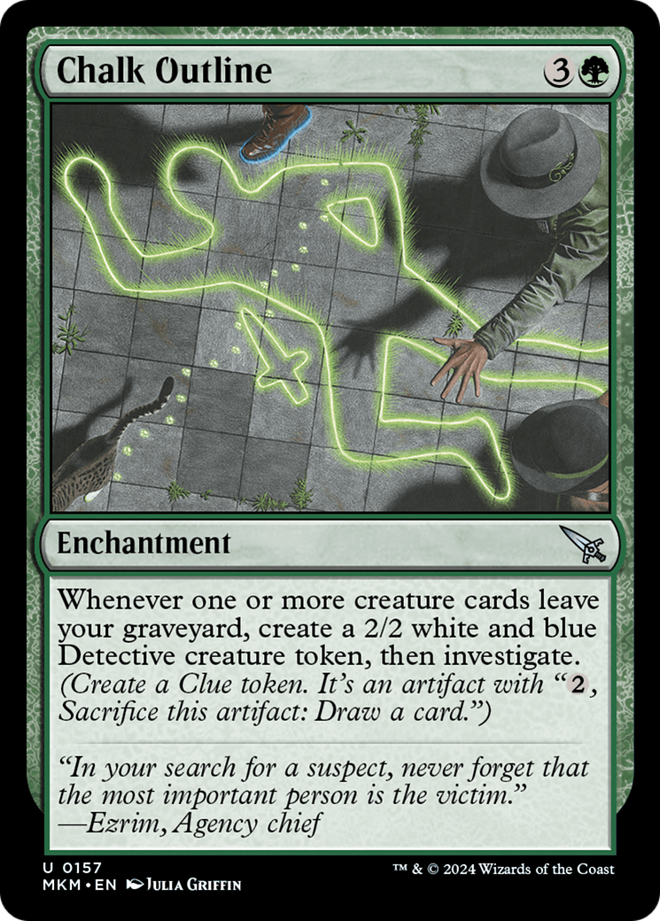 Chalk Outline (MKM-157) - Murders at Karlov Manor - Premium MTG Single from Wizards of the Coast - Just $0.25! Shop now at Game Crave Tournament Store
