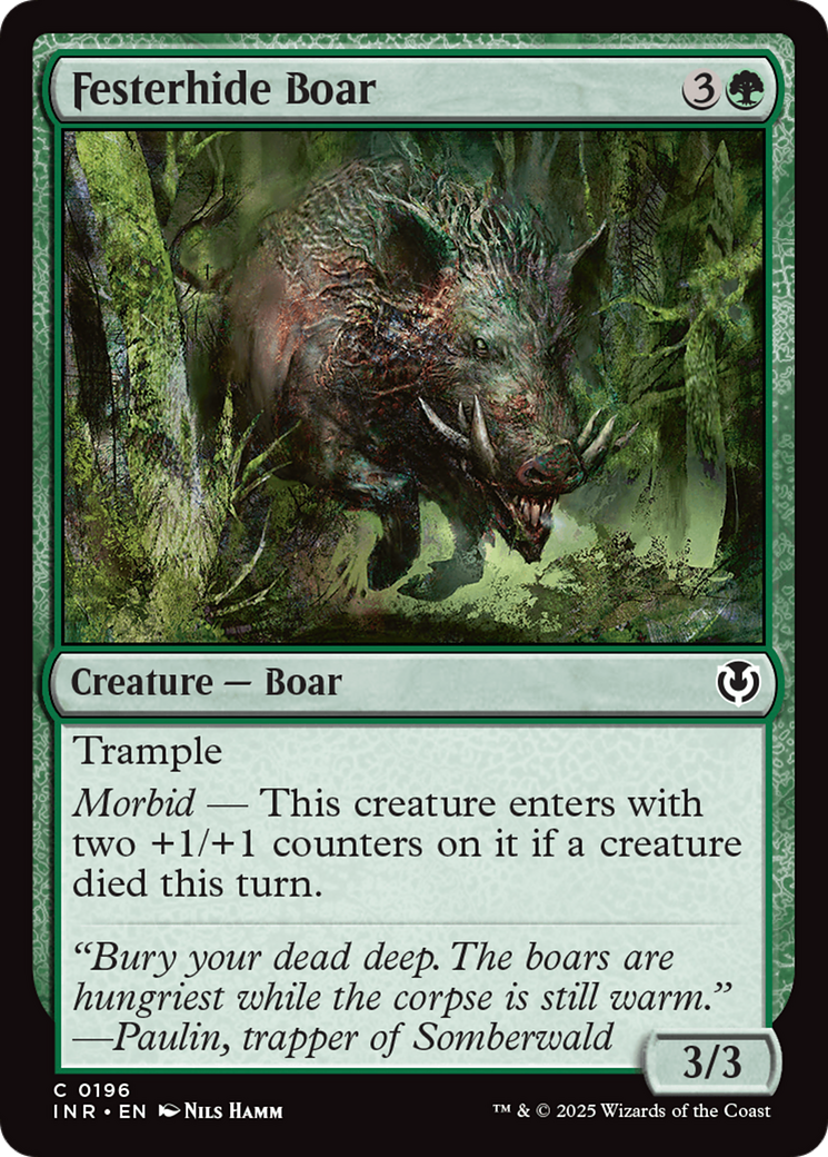 Festerhide Boar (-196) - Innistrad Remastered - Premium MTG Single from Wizards of the Coast - Just $0.25! Shop now at Game Crave Tournament Store