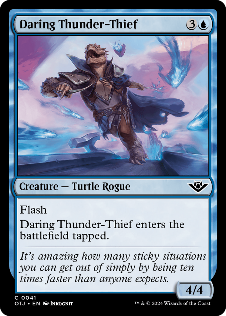 Daring Thunder-Thief (OTJ-041) - Outlaws of Thunder Junction Foil - Premium MTG Single from Wizards of the Coast - Just $0.25! Shop now at Game Crave Tournament Store