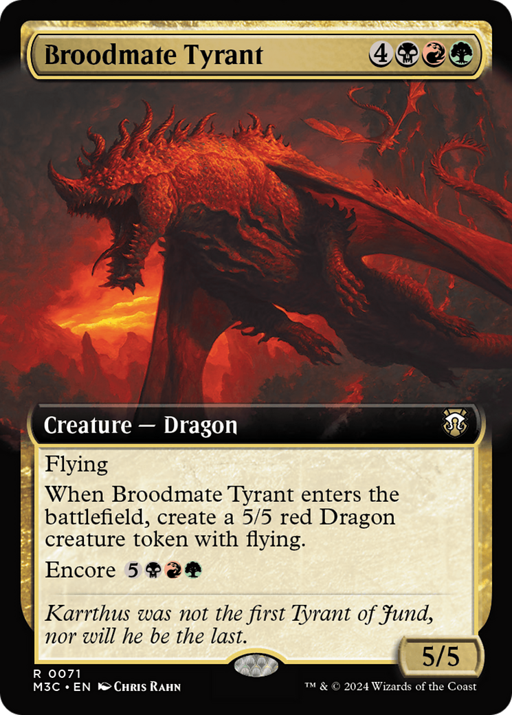 Broodmate Tyrant (M3C-071) - Modern Horizons 3 Commander: (Extended Art) Foil - Premium MTG Single from Wizards of the Coast - Just $0.25! Shop now at Game Crave Tournament Store