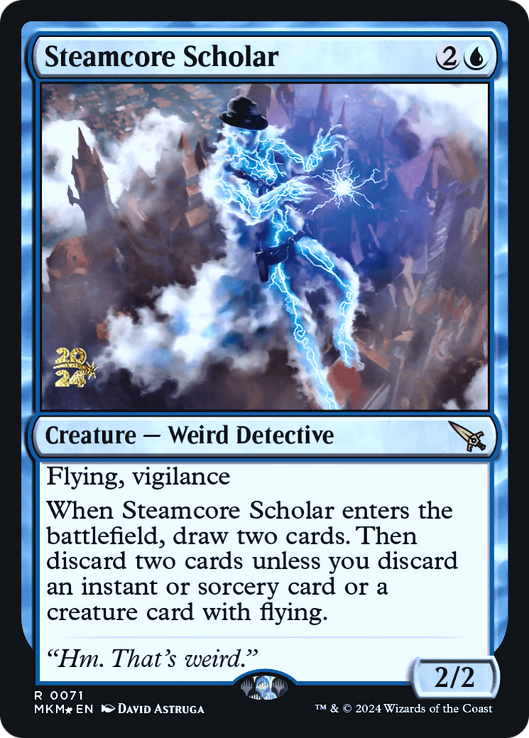 Steamcore Scholar (PMKM-71S) - Murders at Karlov Manor Promos Foil - Premium MTG Single from Wizards of the Coast - Just $0.56! Shop now at Game Crave Tournament Store