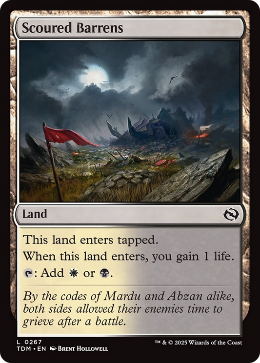 Scoured Barrens (TDM-267) - Tarkir: Dragonstorm Foil - Premium MTG Single from Wizards of the Coast - Just $0.08! Shop now at Game Crave Tournament Store