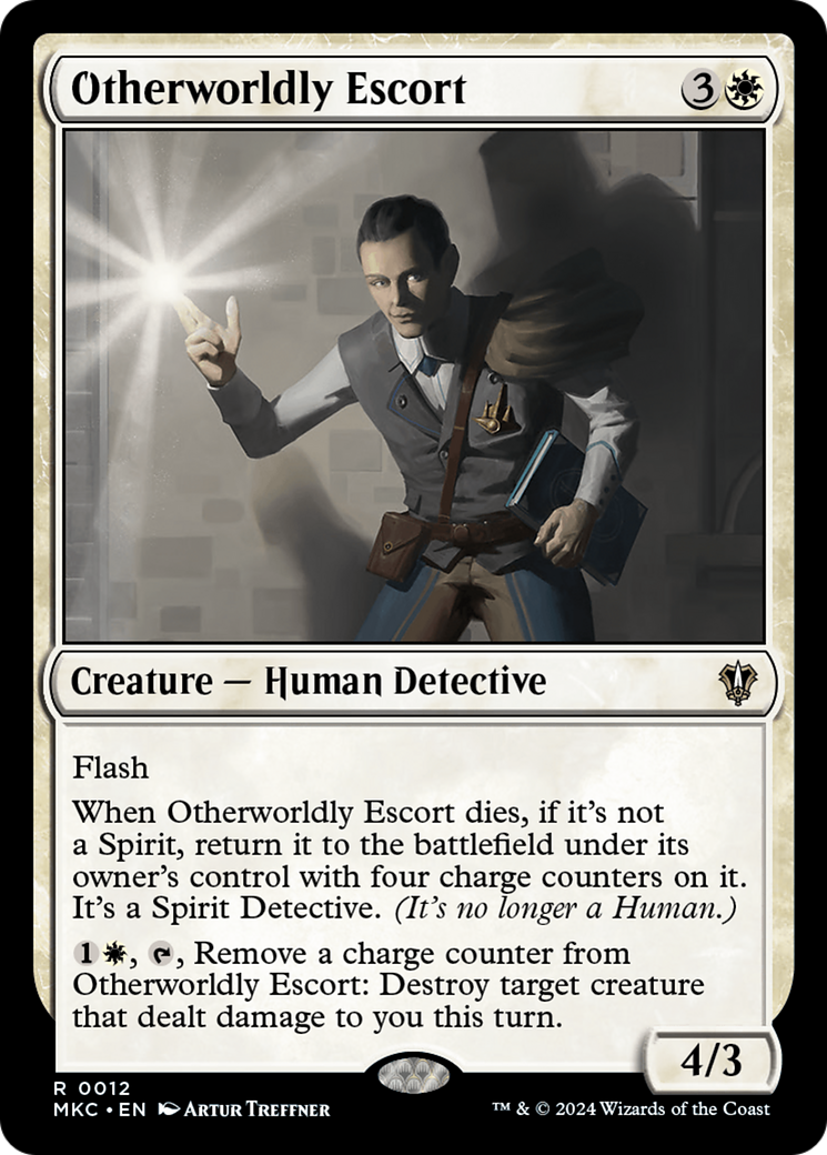 Otherworldly Escort (MKC-012) - Murders at Karlov Manor Commander - Premium MTG Single from Wizards of the Coast - Just $0.25! Shop now at Game Crave Tournament Store