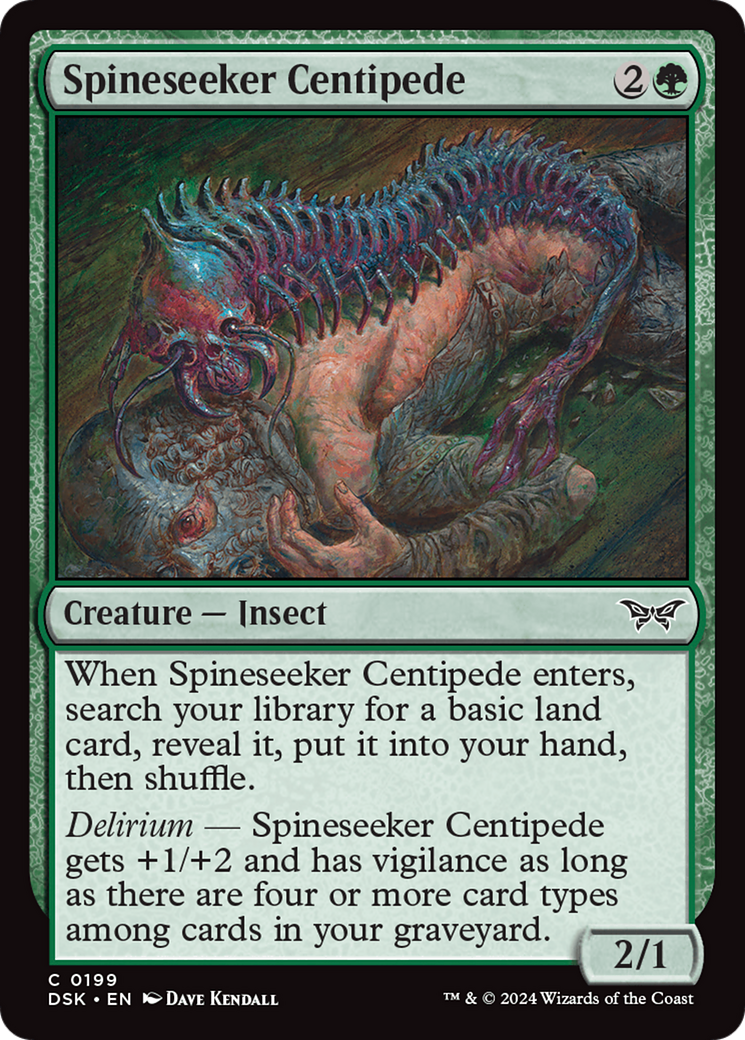 Spineseeker Centipede (DSK-199) - Duskmourn: House of Horror - Premium MTG Single from Wizards of the Coast - Just $0.25! Shop now at Game Crave Tournament Store