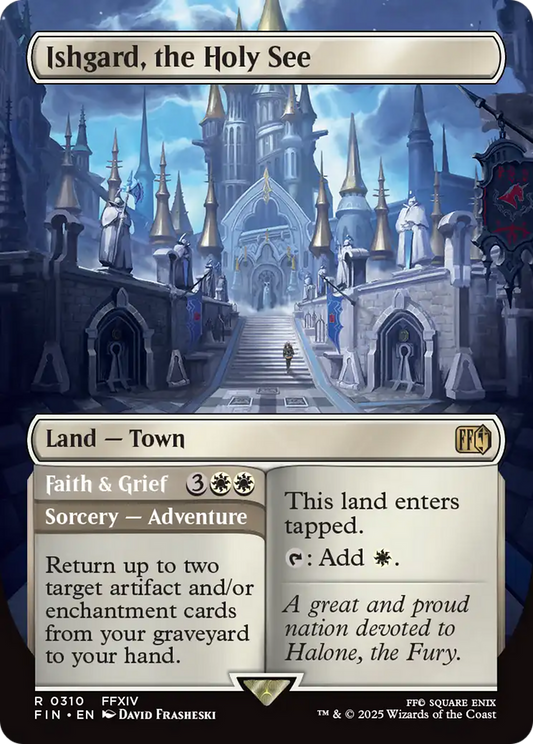 Ishgard, the Holy See // Faith & Grief (FIN-310) - FINAL FANTASY (Borderless) Foil - Premium MTG Single from Wizards of the Coast - Just $1.62! Shop now at Game Crave Tournament Store