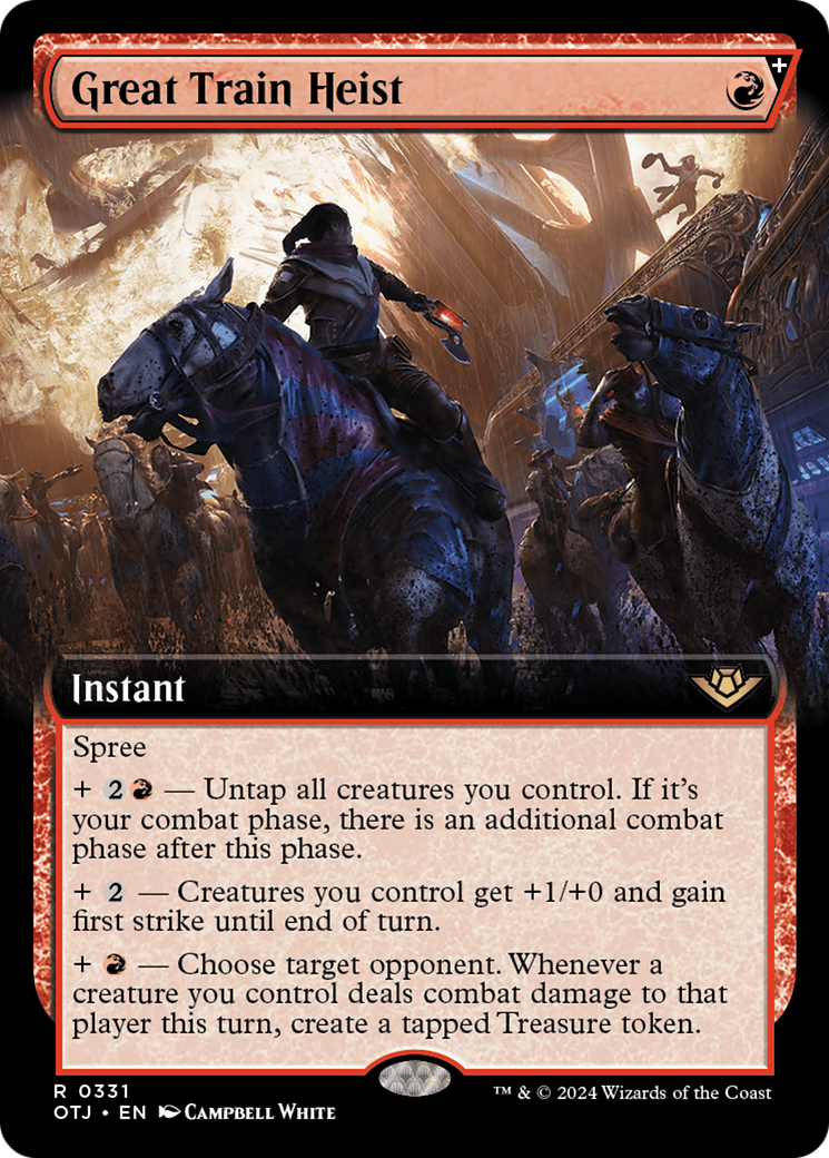 Great Train Heist (OTJ-331) - Outlaws of Thunder Junction: (Extended Art) Foil - Premium MTG Single from Wizards of the Coast - Just $3.06! Shop now at Game Crave Tournament Store