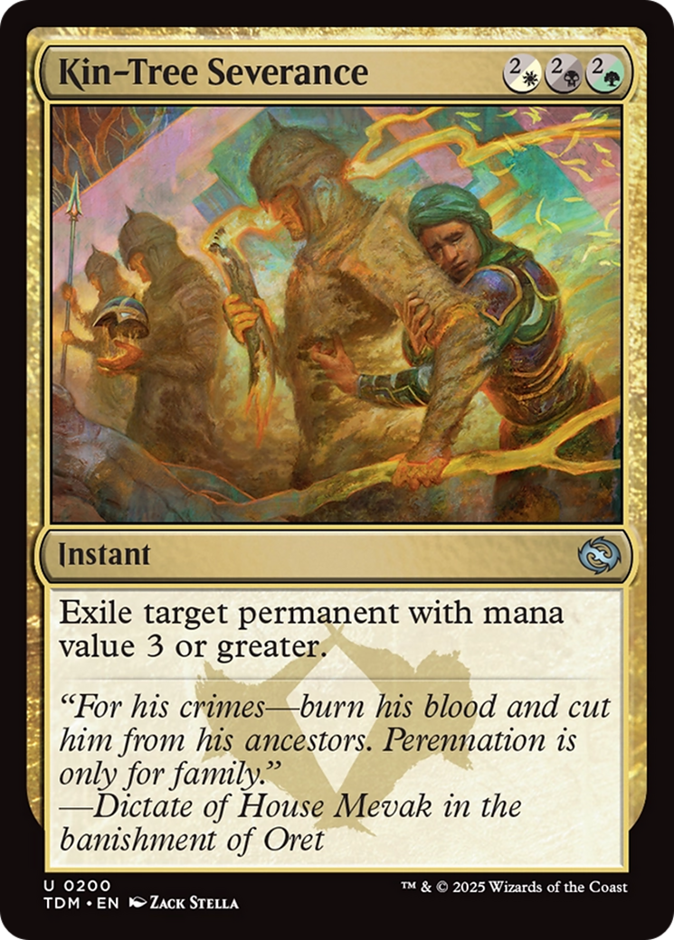 Kin-Tree Severance (TDM-200) - Tarkir: Dragonstorm - Premium MTG Single from Wizards of the Coast - Just $0.08! Shop now at Game Crave Tournament Store