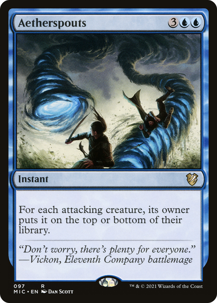 Aetherspouts (MIC-097) - Midnight Hunt Commander - Premium MTG Single from Wizards of the Coast - Just $0.44! Shop now at Game Crave Tournament Store