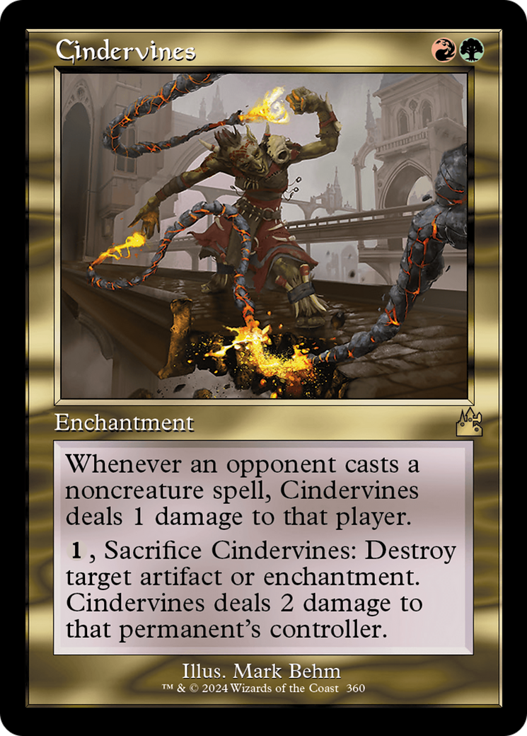 Cindervines (RVR-360) - Ravnica Remastered Foil - Premium MTG Single from Wizards of the Coast - Just $0.25! Shop now at Game Crave Tournament Store