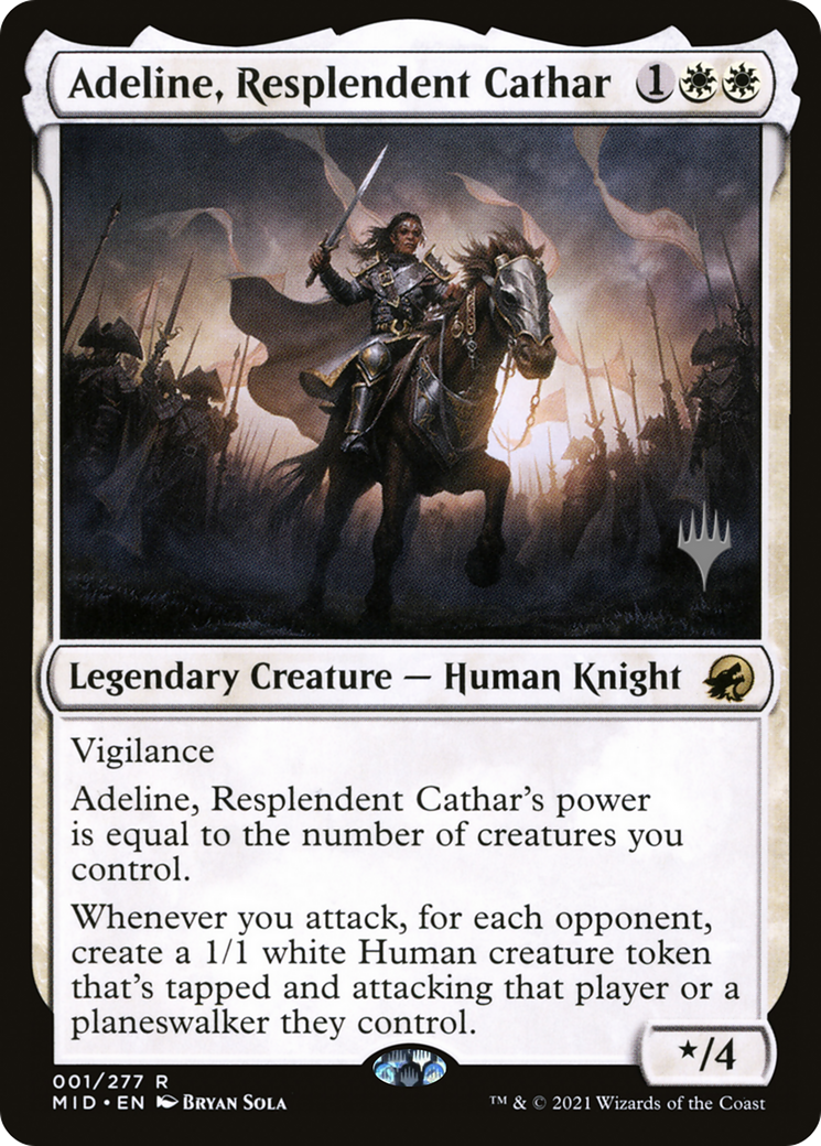 Adeline, Resplendent Cathar (PMID-01P) - Innistrad: Midnight Hunt Promos - Premium MTG Single from Wizards of the Coast - Just $3.43! Shop now at Game Crave Tournament Store