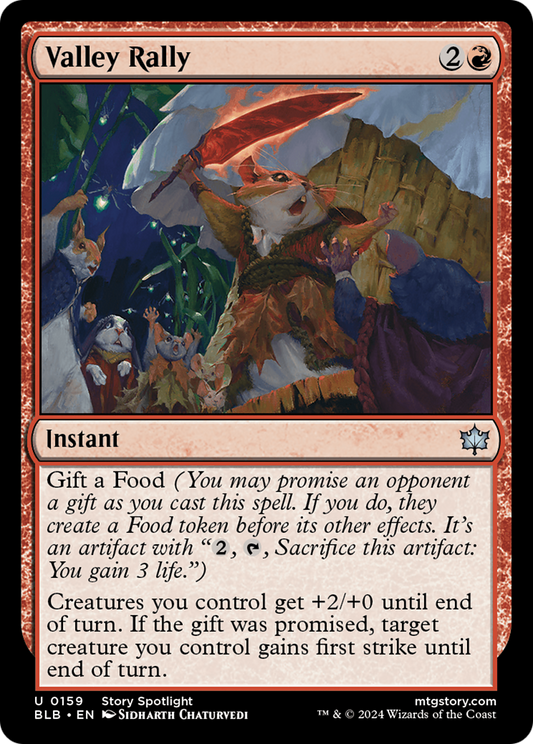 Valley Rally (BLB-159) - Bloomburrow - Premium MTG Single from Wizards of the Coast - Just $0.25! Shop now at Game Crave Tournament Store