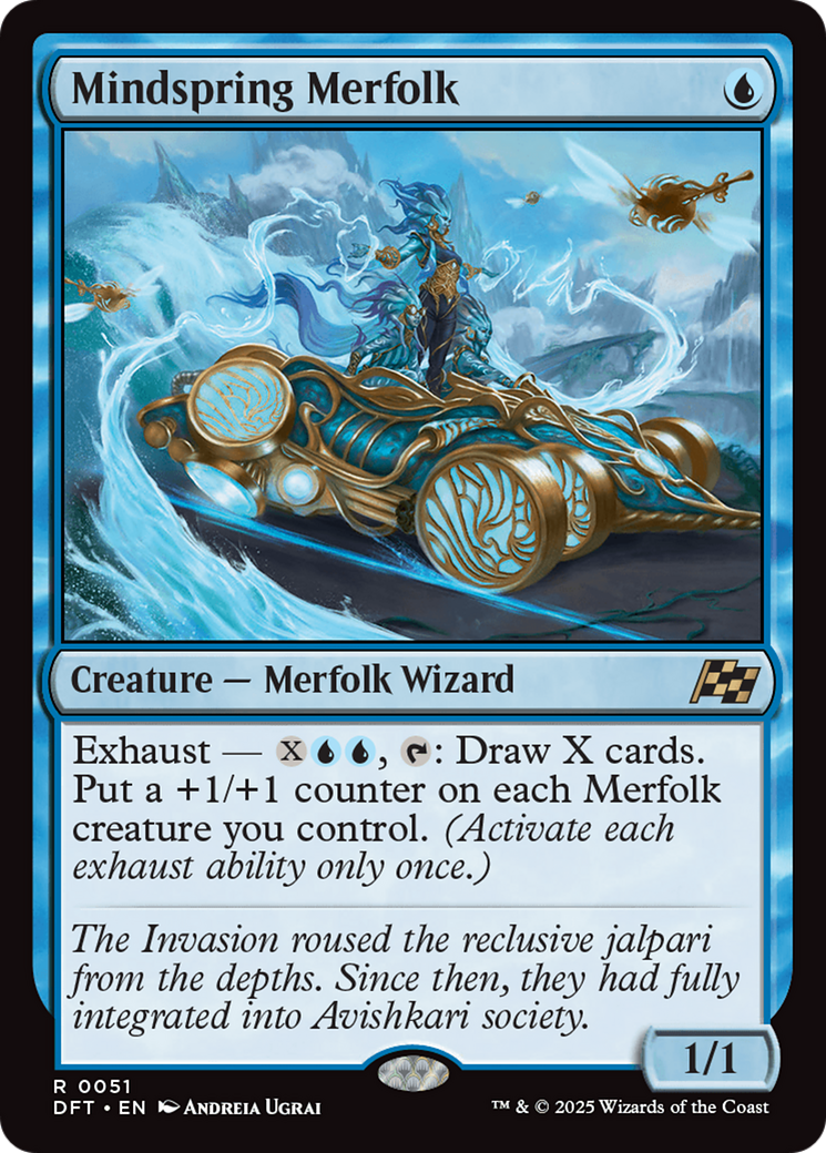 Mindspring Merfolk (DFT-051) - Aetherdrift Foil - Premium MTG Single from Wizards of the Coast - Just $0.10! Shop now at Game Crave Tournament Store