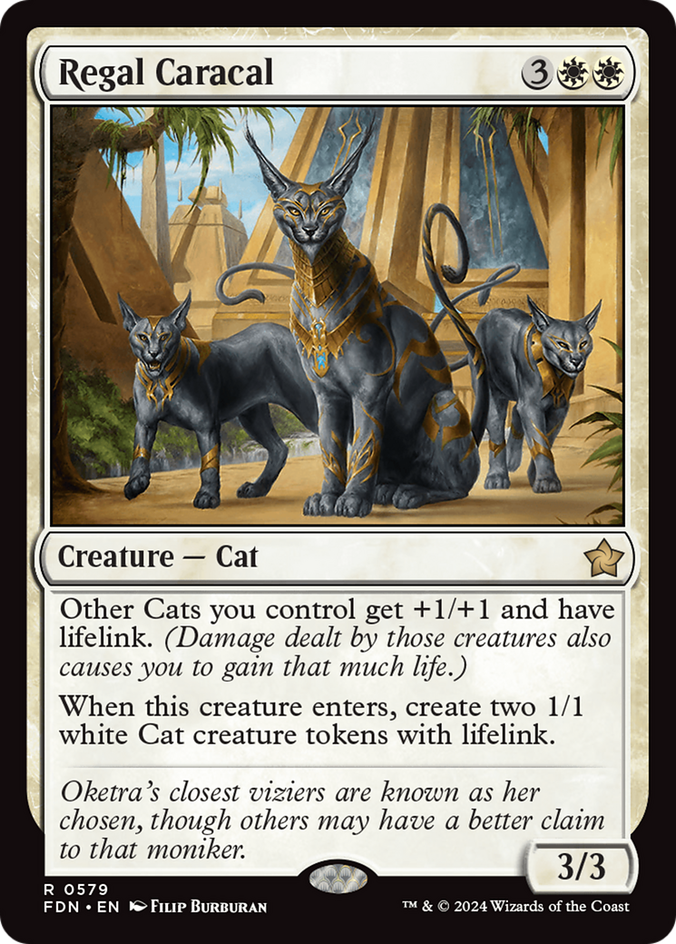 Regal Caracal (FDN-579) - Foundations - Premium MTG Single from Wizards of the Coast - Just $0.84! Shop now at Game Crave Tournament Store