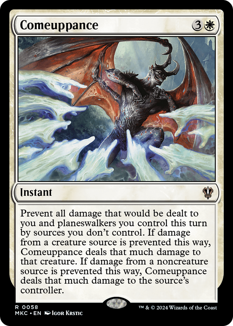 Comeuppance (MKC-058) - Murders at Karlov Manor Commander - Premium MTG Single from Wizards of the Coast - Just $0.37! Shop now at Game Crave Tournament Store