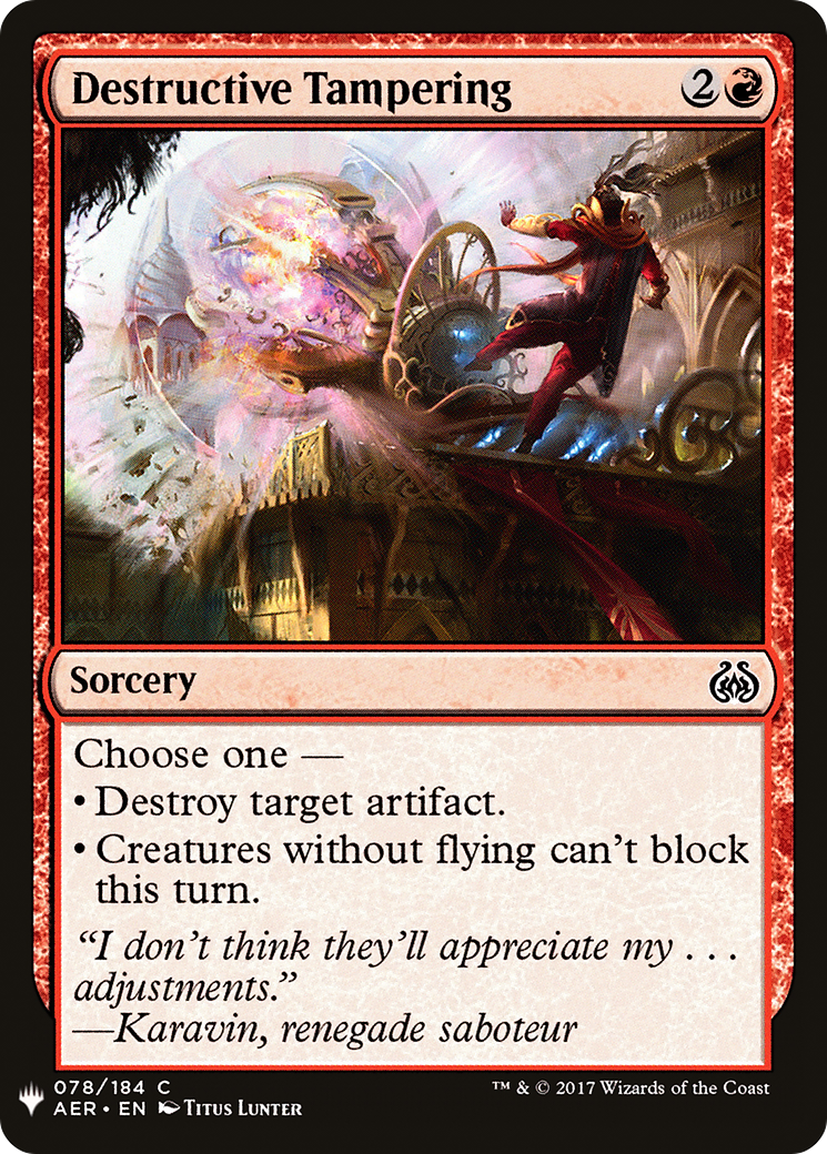 Destructive Tampering (MB1-904) - Mystery Booster