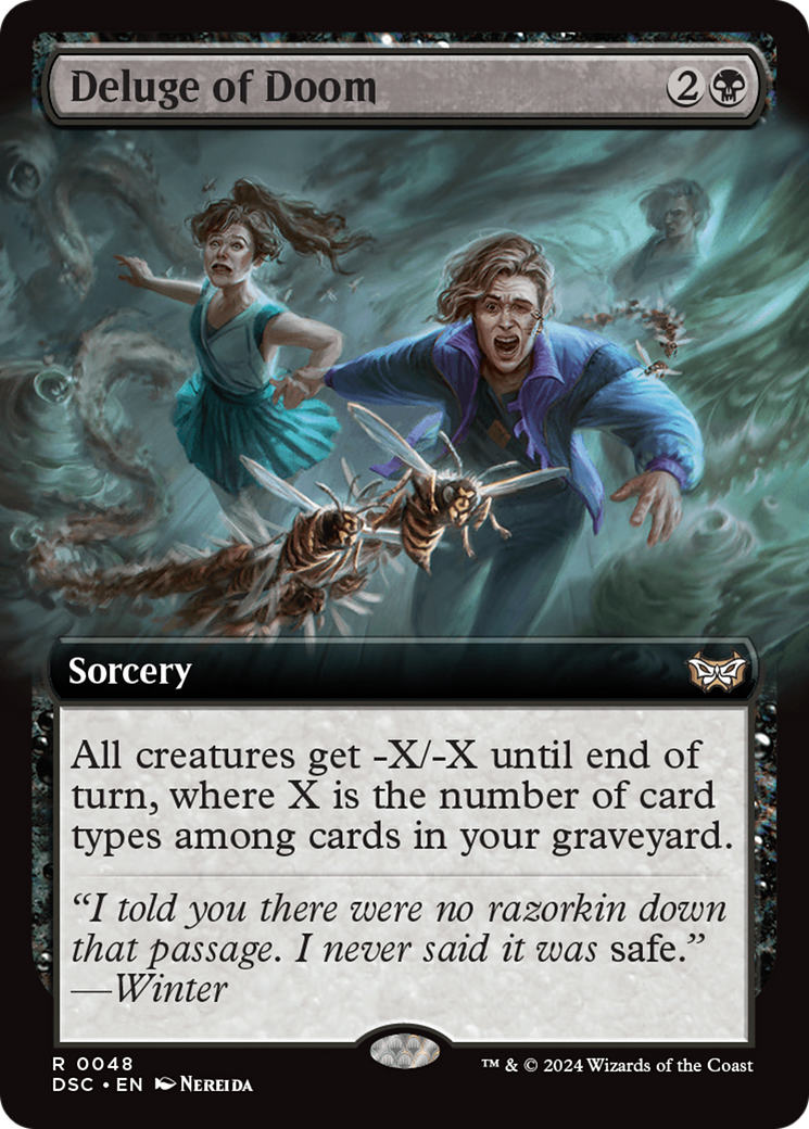 Deluge of Doom (DSC-048) - Duskmourn: House of Horror Commander: (Extended Art) Foil - Premium MTG Single from Wizards of the Coast - Just $0.25! Shop now at Game Crave Tournament Store