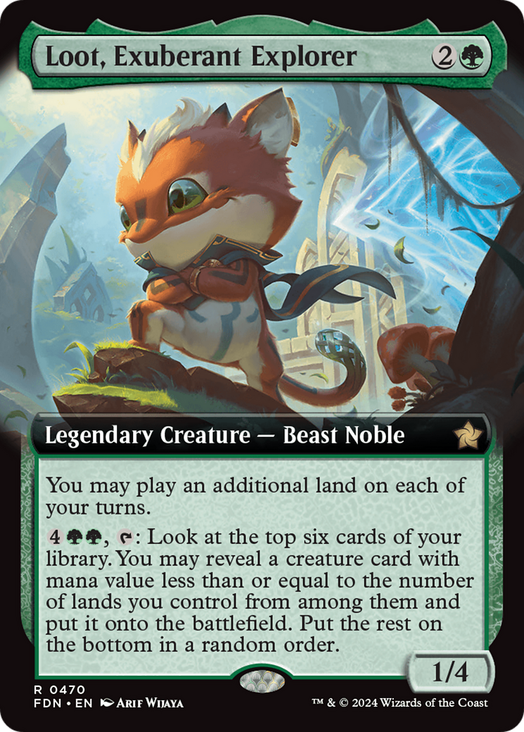 Loot, Exuberant Explorer (FDN-470) - Foundations: (Extended Art) - Premium MTG Single from Wizards of the Coast - Just $3.04! Shop now at Game Crave Tournament Store