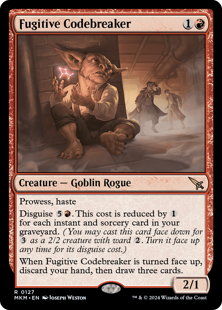 Fugitive Codebreaker (MKM-127) - Murders at Karlov Manor - Premium MTG Single from Wizards of the Coast - Just $0.25! Shop now at Game Crave Tournament Store