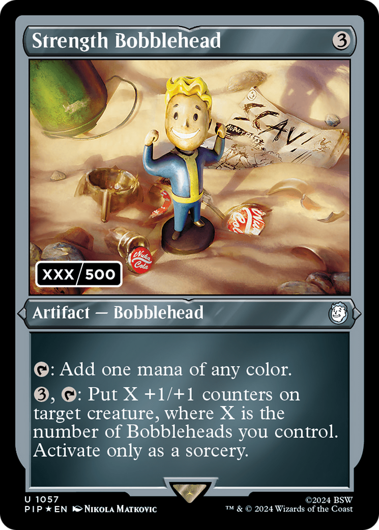 Strength Bobblehead (PIP-1057) - Fallout Foil - Premium MTG Single from Wizards of the Coast - Just $328.09! Shop now at Game Crave Tournament Store