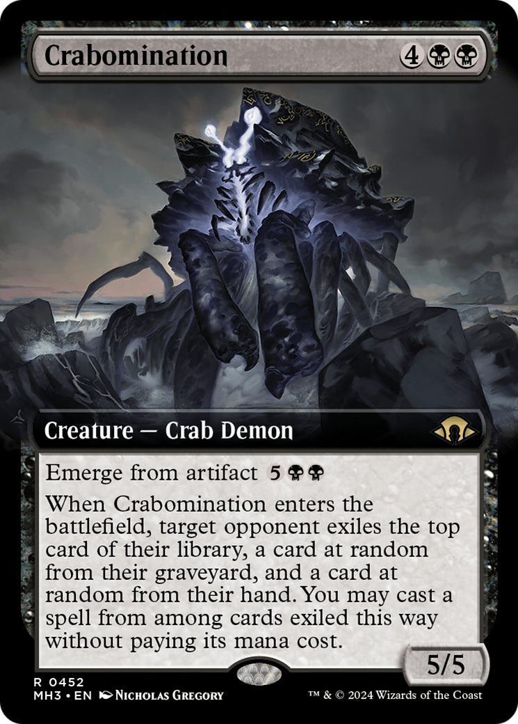 Crabomination (MH3-452) - Modern Horizons 3: (Extended Art) Foil - Premium MTG Single from Wizards of the Coast - Just $0.35! Shop now at Game Crave Tournament Store