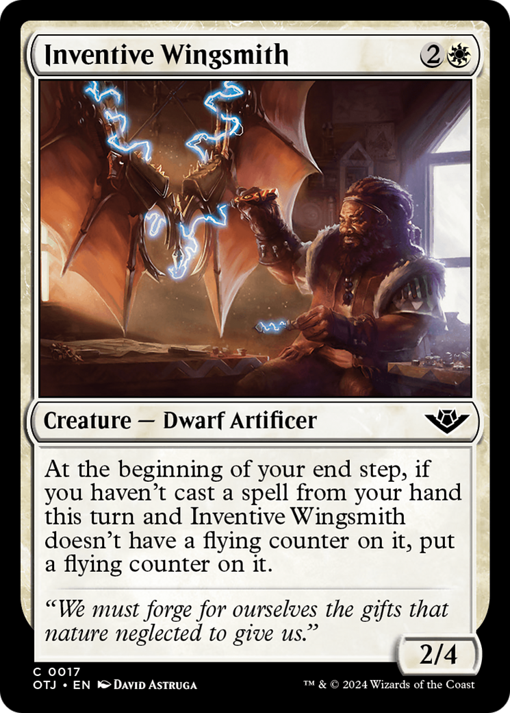 Inventive Wingsmith (OTJ-017) - Outlaws of Thunder Junction - Premium MTG Single from Wizards of the Coast - Just $0.25! Shop now at Game Crave Tournament Store