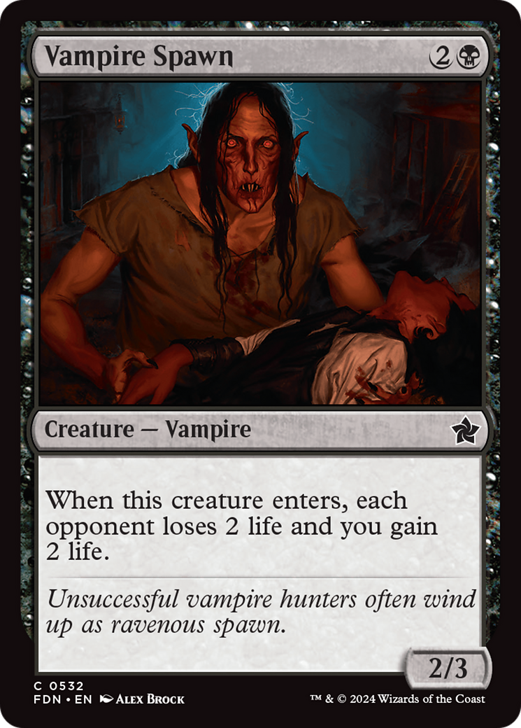 Vampire Spawn (FDN-532) - Foundations - Premium MTG Single from Wizards of the Coast - Just $0.43! Shop now at Game Crave Tournament Store