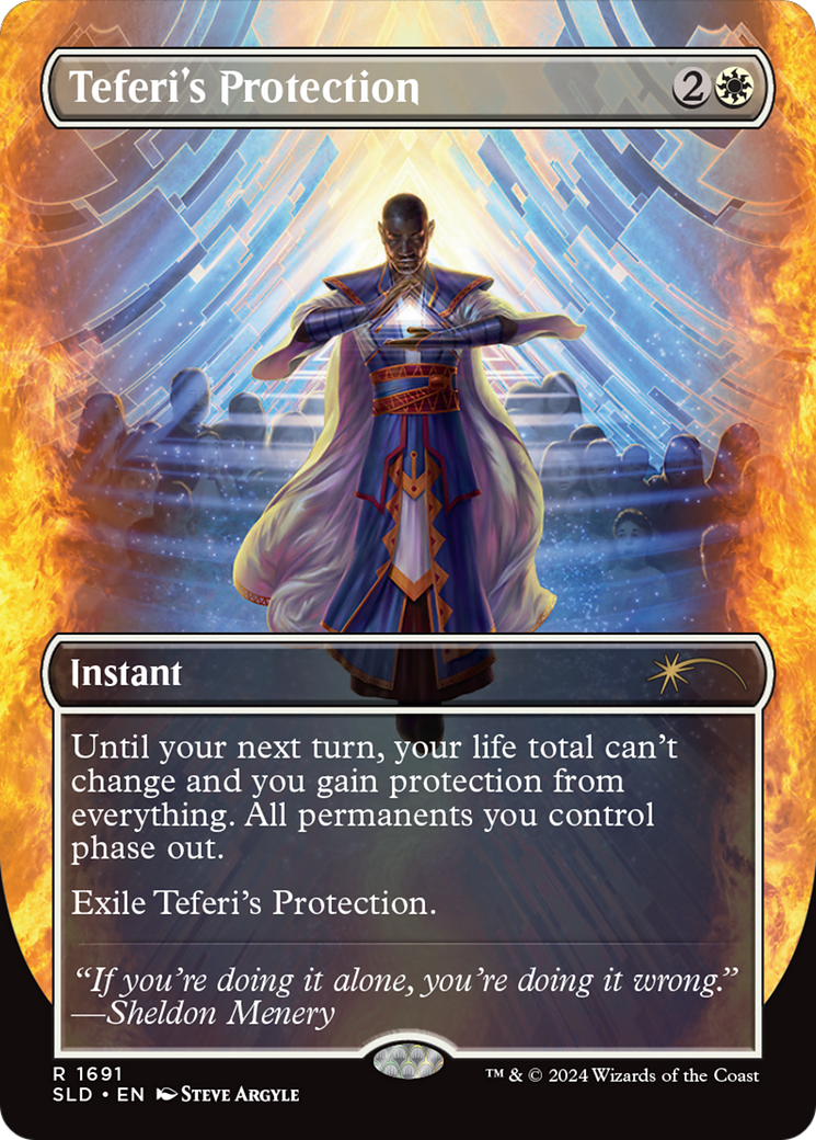 Teferi's Protection (SLD-1691) - Secret Lair Drop (Borderless) - Premium MTG Single from Wizards of the Coast - Just $40.15! Shop now at Game Crave Tournament Store