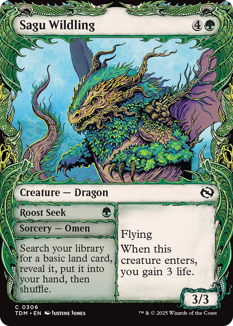 Sagu Wildling (Showcase) (TDM-306) - Tarkir: Dragonstorm Foil - Premium MTG Single from Wizards of the Coast - Just $0.08! Shop now at Game Crave Tournament Store