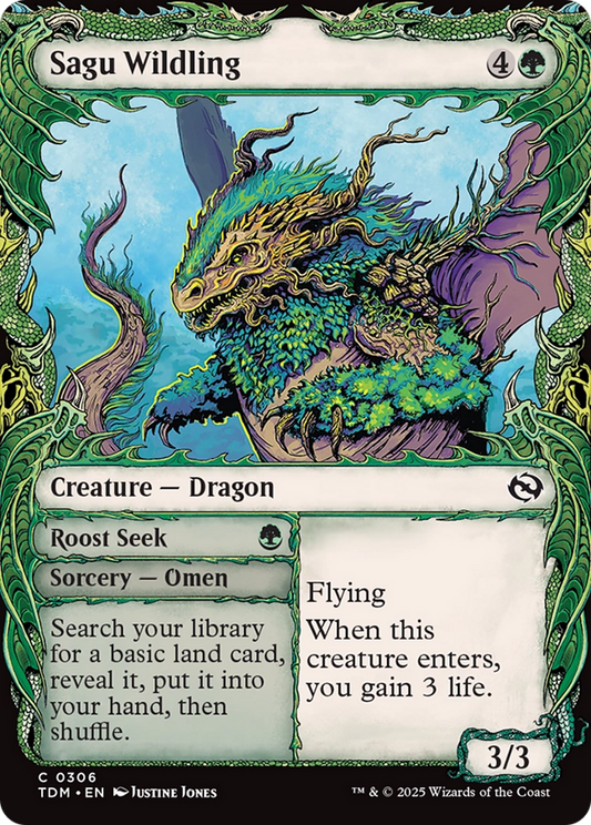 Sagu Wildling (Showcase) (TDM-306) - Tarkir: Dragonstorm Foil - Premium MTG Single from Wizards of the Coast - Just $0.08! Shop now at Game Crave Tournament Store