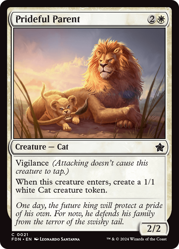 Prideful Parent (FDN-021) - Foundations - Premium MTG Single from Wizards of the Coast - Just $0.25! Shop now at Game Crave Tournament Store