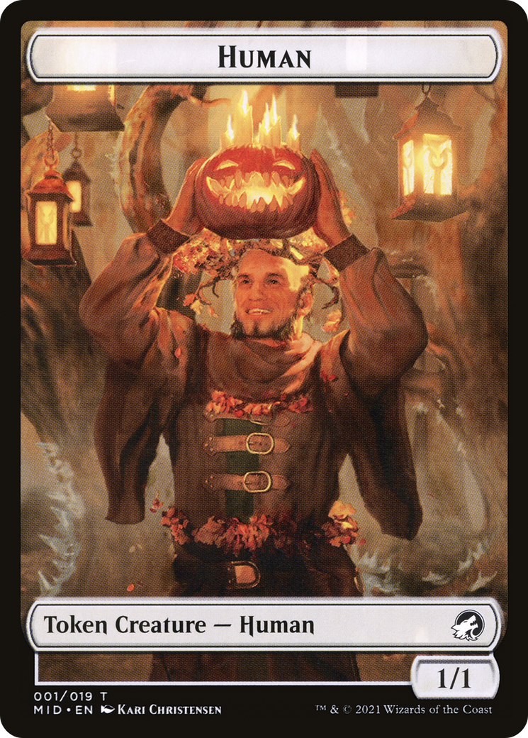 Human (TMID-001) - Innistrad: Midnight Hunt Tokens - Premium MTG Single from Wizards of the Coast - Just $0! Shop now at Game Crave Tournament Store