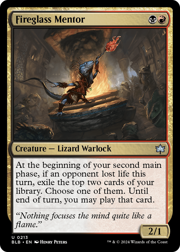 Fireglass Mentor (BLB-213) - Bloomburrow - Premium MTG Single from Wizards of the Coast - Just $0.25! Shop now at Game Crave Tournament Store