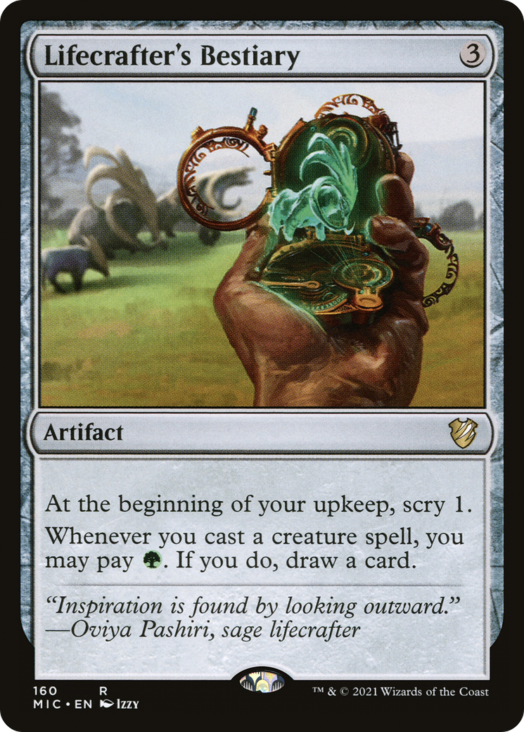 Lifecrafter's Bestiary (MIC-160) - Midnight Hunt Commander - Premium MTG Single from Wizards of the Coast - Just $0.11! Shop now at Game Crave Tournament Store