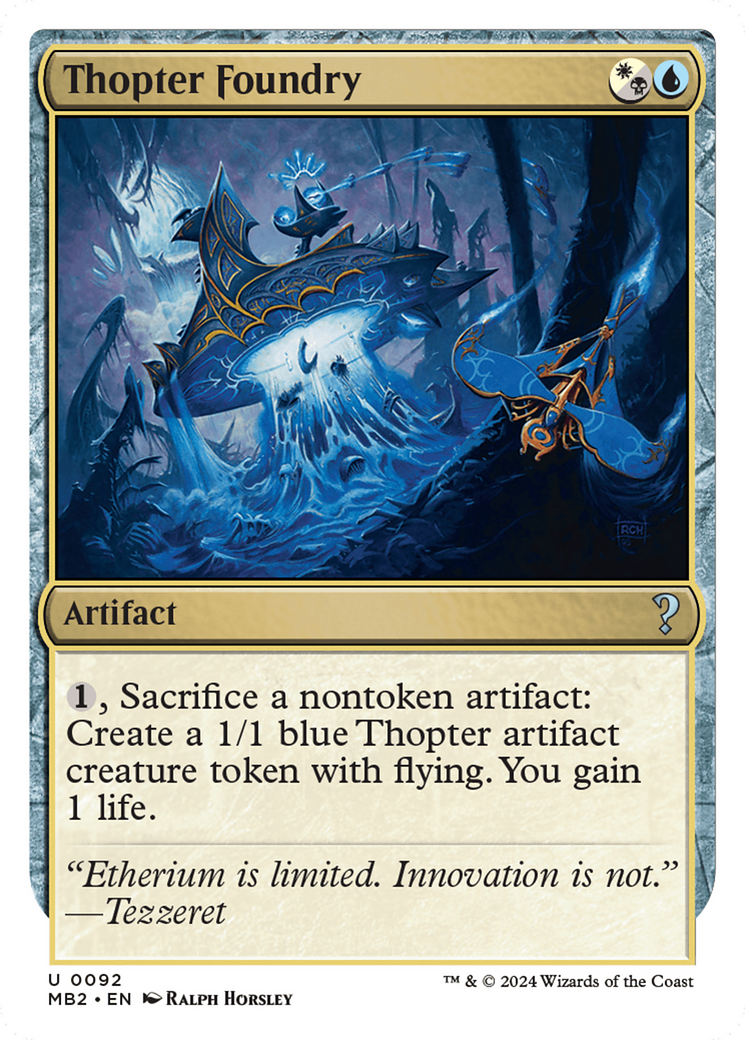 Thopter Foundry (MB2-092) - Mystery Booster 2 - Premium MTG Single from Wizards of the Coast - Just $0.34! Shop now at Game Crave Tournament Store
