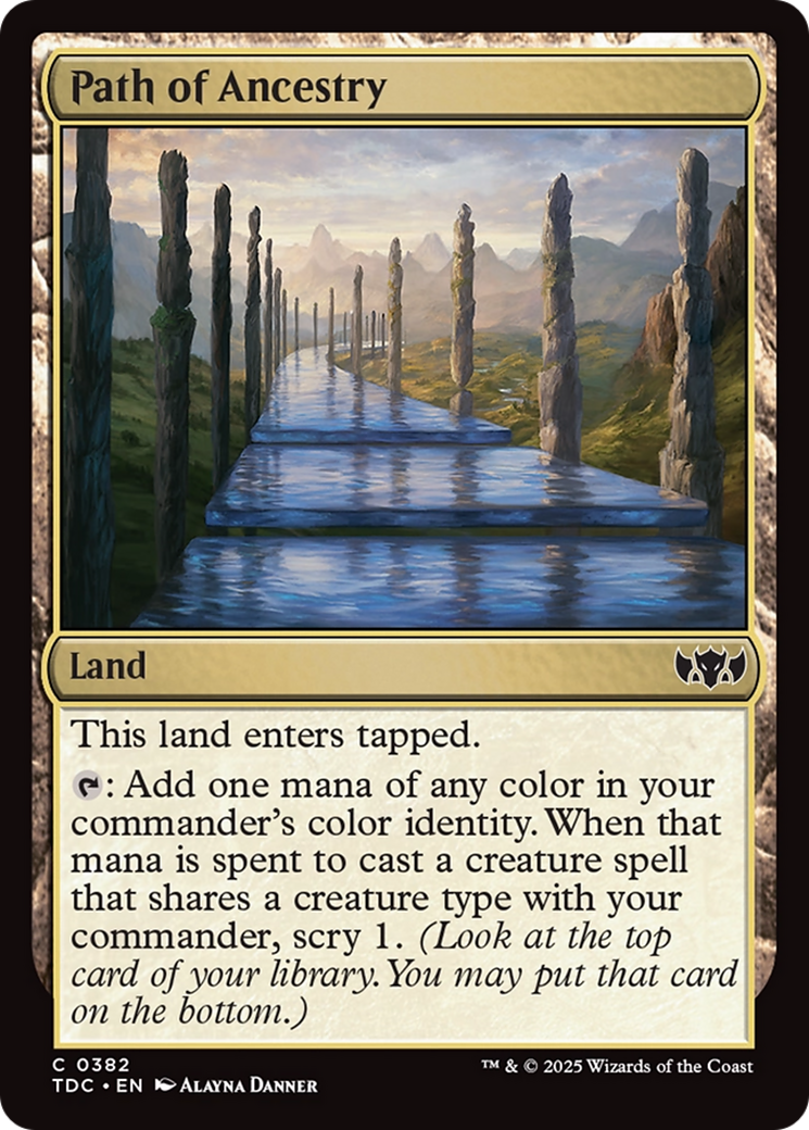 Path of Ancestry (TDC-382) - Tarkir: Dragonstorm Commander - Premium MTG Single from Wizards of the Coast - Just $0.08! Shop now at Game Crave Tournament Store