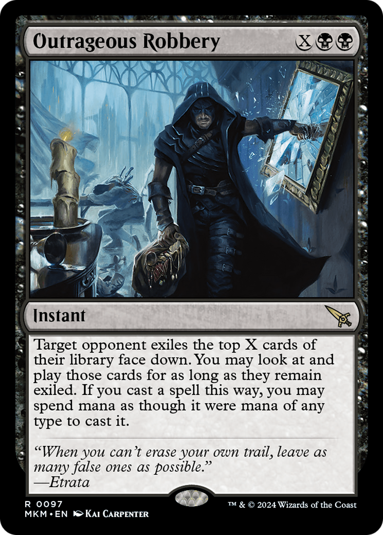 Outrageous Robbery (MKM-097) - Murders at Karlov Manor Foil - Premium MTG Single from Wizards of the Coast - Just $0.39! Shop now at Game Crave Tournament Store