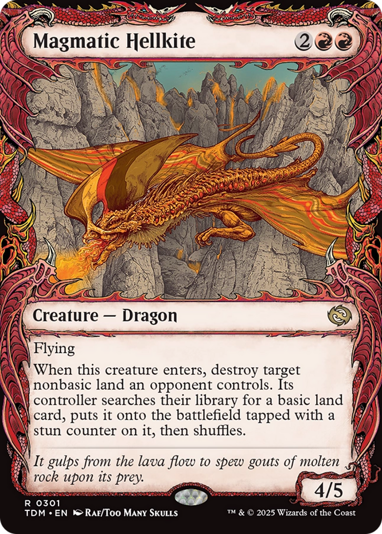 Magmatic Hellkite (Showcase) (TDM-301) - Tarkir: Dragonstorm Foil - Premium MTG Single from Wizards of the Coast - Just $0.50! Shop now at Game Crave Tournament Store
