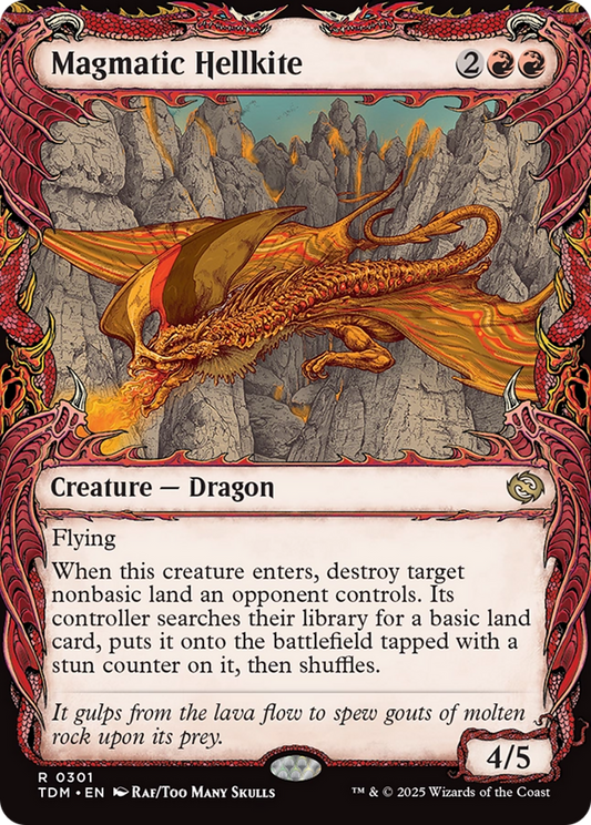 Magmatic Hellkite (Showcase) (TDM-301) - Tarkir: Dragonstorm - Premium MTG Single from Wizards of the Coast - Just $0.23! Shop now at Game Crave Tournament Store